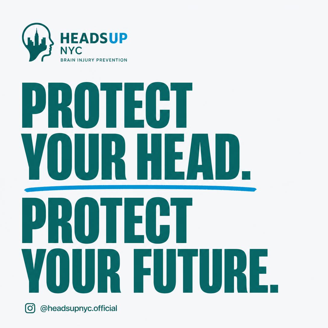 HeadsUp NYC Protect Your Head social graphic